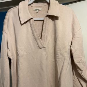 Madewell v neck collared sweatshirt